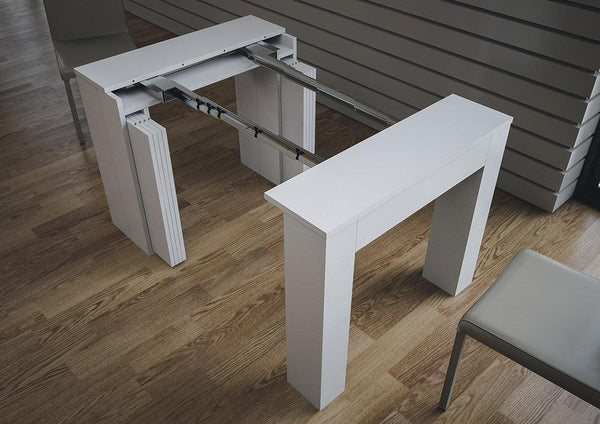 sconto Console extensible en bois H78x49x90/307cm Itamoby Extra Matt White Classic