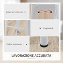 Set 2 Sgabelli da Bar Stile Industriale Schienale Rimovibile 44x49x116 cm in Metallo Bianco