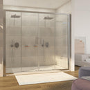 Porta Parete Doccia 2 Ante Scorrevoli in Cristallo Trasparente 6mm H190 Bonussi Giuly Varie Misure