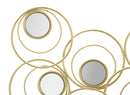 Pannello da Muro Mirror Simply 90x1,95x55 cm in Ferro MDF e Specchio Oro