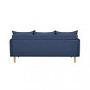 Divano 3 Posti Florin 188x84x51 h cm in Tessuto Blu