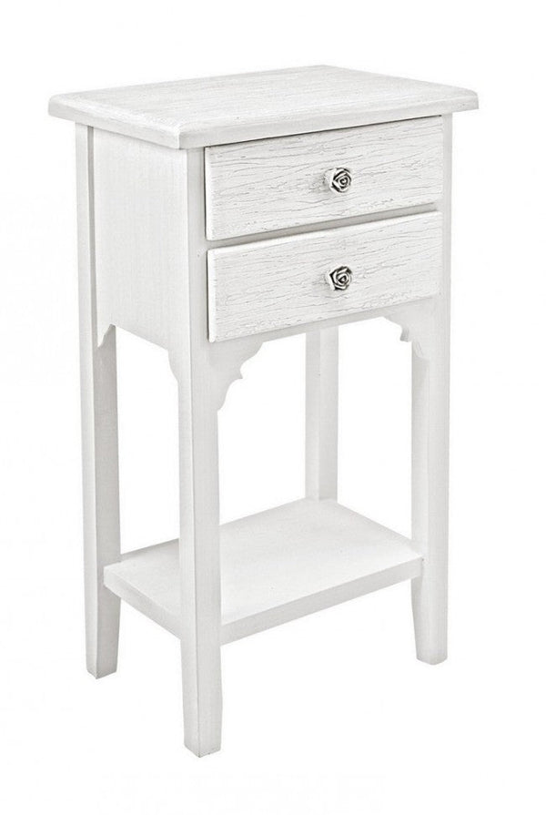 online Armoire Blanc 2 Tiroirs Bois