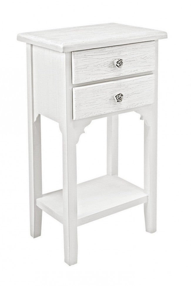 Mobiletto Blanc 2 Cassetti in Legno