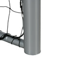 Porta da Calcio con Viti e Picchetti inclusi 240x85x160 cm in PE e Metallo Grigio