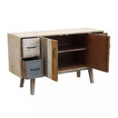 Mobile Fred 131x40x77 h cm in Legno Multicolor