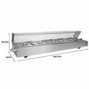 Espositore a Bagnomaria per Ristoranti Pizzerie con 5 Vaschette in Acciaio Inox