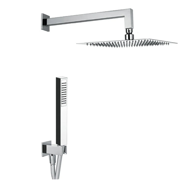 sconto Kit Soffione Doccia Quadrato 25x25 cm in Acciaio Inox Rondò 25