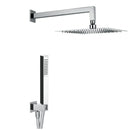 Kit Soffione Doccia Quadrato 20x20 cm in Acciaio Inox Rondò 20