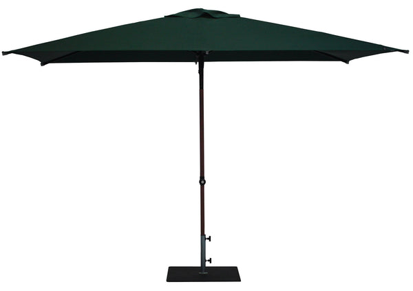online Ombrellone da Giardino 3x2 m Palo Ø38 mm in Alluminio Effetto Legno Tessuto Poliestere Trend Wood Verde