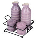 Menage Set Olio Aceto Sale e Pepe  350 ml in Gres VdE Tivoli 1996 Shades Provence