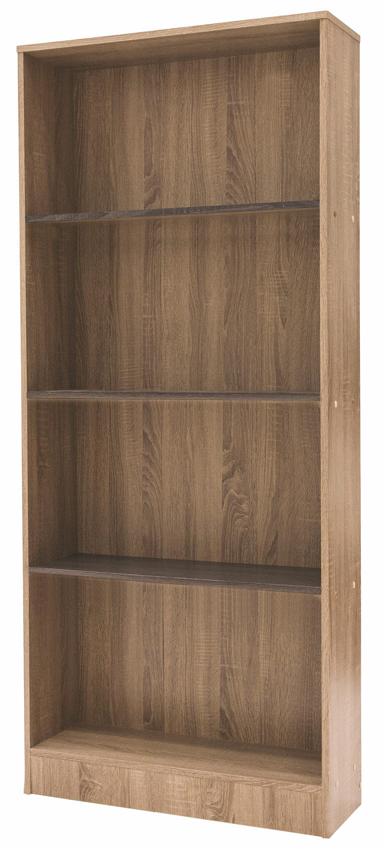 Libreria 4 Ripiani 73x24x170 cm in MDF Soriani Marrone Chiaro e Scuro