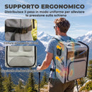 Trasportino per Cani e Gatti 34x28x43 cm con Ruote Manico Telescopico e 2 Finestre in Rete per Animali Fino a 5 kg Grigio      