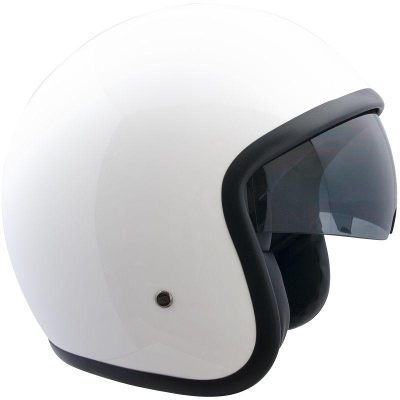 Casco Jet per Scooter Occhiale Interno CGM Vintage 133A Bianco 