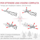 Albero di Natale Innevato Slim Alto 225 cm con 980 Rami Pigne e Base in Acciaio Verde      