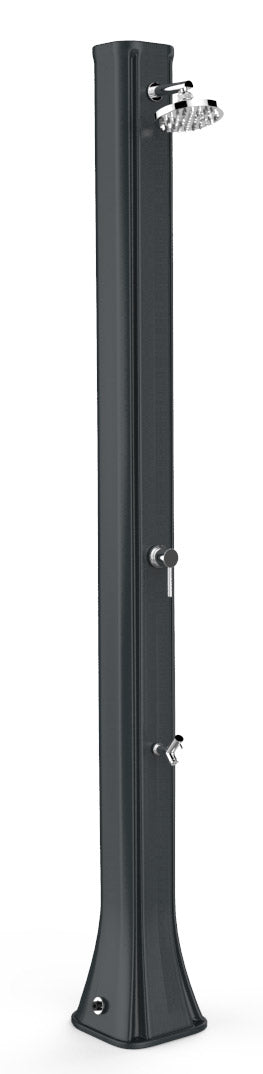 acquista Doccia Solare da Giardino 40L Miscelatore e Lavapiedi Arkema Big Happy Five Grigio Antracite