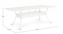 Tavolo da Giardino 213x107x73 cm in Alluminio Bianco