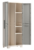Armadio Portascope da Esterno 3 Ripiani 68x39x182H cm in Plastica Keter Wood Grain Beige
