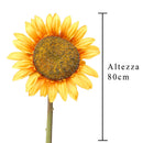 Set 2 Girasole Artificiale Altezza 80 cm Giallo