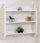 Range-assiettes en bois 80x16x86 cm Blanc