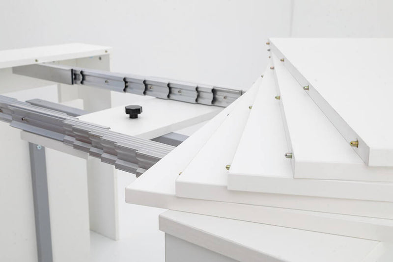 Consolle Tavolo Allungabile in Melamina 42/302x95x76cm TFT  Moon Beige Opaco Grigio