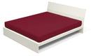 Lenzuolo Sotto con Angoli ed Elastico Tinta Unita Bordeaux