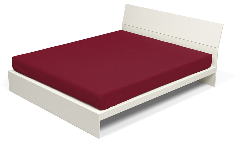 Lenzuolo Sotto con Angoli ed Elastico Tinta Unita Bordeaux