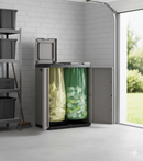 Armadio per Raccolta Differenziata 68x39x85 cm Keter Split Cabinet Basic Grigio