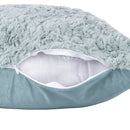 Set 2 Cuscini Decorativi 43x43x6 cm in Poliestere VdE Tivoli 1996 Furry Verde Salvia