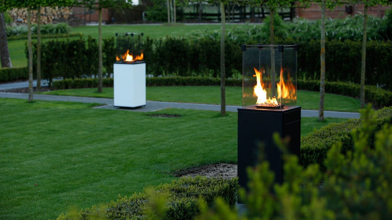 Stufa a Gas da Esterno 127,6x38,3x38,3cm Flig Gastonia Mini Nero Satinato