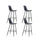 Set 4 Sgabelli 47x37xH103 cm in Polipropilene e Metallo Frida Grigio Scuro
