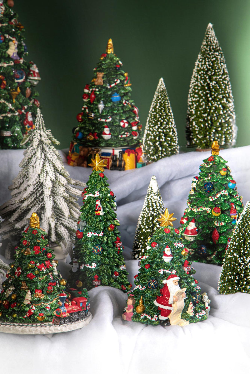 Albero di Natale con musica e movimento 16,5 cm in Resina