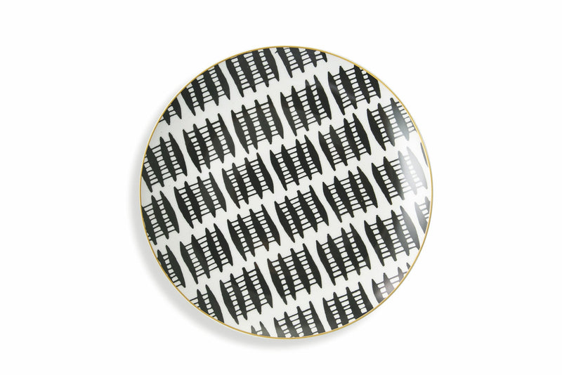 Servizio Piatti 18 Pezzi in Porcellana e Gres Multicolor Villa d'Este Home Tivoli Masai Black