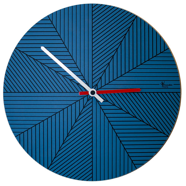 acquista Horloge Murale Ronde 34Cm Pirondini Italia Cronofilla Bleu Hiver