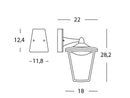 Applique da Esterno a LED in Basso Sovil Royal Bianco