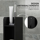 Mobile a Colonna da Bagno 15x17x120 cm Design Compatto Salvaspazio Nero  