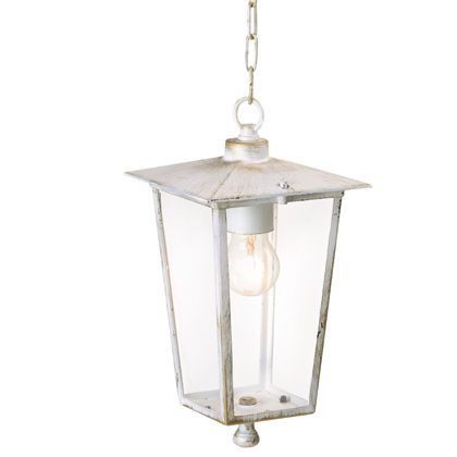 acquista Lampe Lanterne Suspendue Couleur Blanc et Or pour l'Extérieur Blanc Ligne Livos