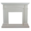 Cornice da Pavimento per Inserto Camino Elettrico 113,7x102,2x28,2 cm in MDF Sined Cetona Bianco