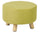 Pouf en Tissu et Bois Massif 41x28H cm Fumer Grace Vert