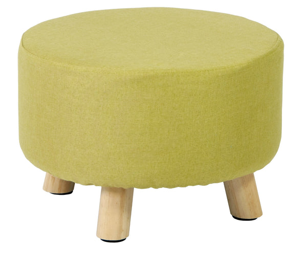 Pouf en Tissu et Bois Massif 41x28H cm Fumer Grace Vert sconto