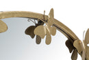 Specchio Farfalle Round New Ø91x3x94 cm in Ferro Oro