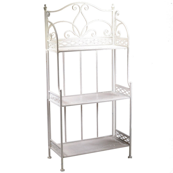 online Etagère à plantes en métal 3 niveaux 59x31H124cm Aprilia Beige