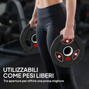 Set Dischi Pesi Palestra 2x2.5kg Foro 5 cm Impugnature Ergonomiche Acciaio Rivestito Nero      