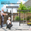 Casetta Porta Attrezzi 196x236x208 cm con Porte Scorrevoli e 4 Prese d'Aria in Acciaio e PP Grigio Scuro      