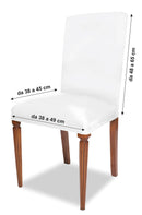 Set 2 Coprisedie con Schienale Elasticizzati in Poliestere Verde Mela 