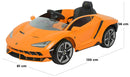 Macchina Elettrica per Bambini 12V con Licenza Lamborghini Centenario Arancione
