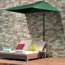 Ombrellone da Parete Mezzaluna Salvaspazio 230x130x245 cm Apertura a Manovella Verde   