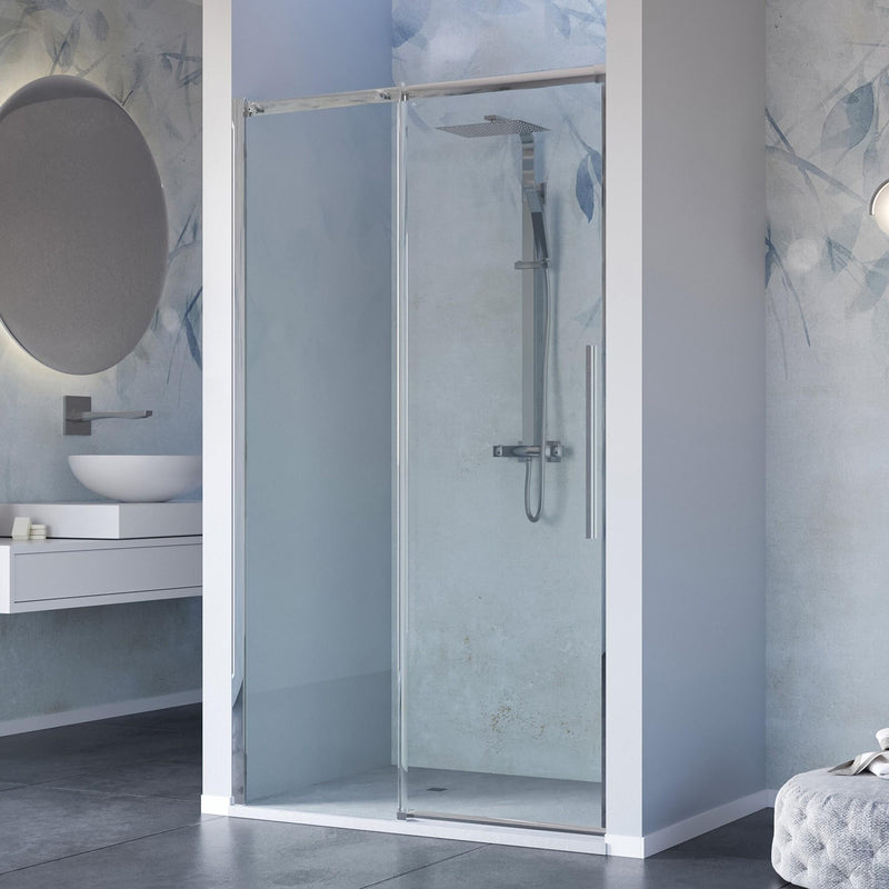 Porta Parete Doccia 1 Anta Scorrevole in Cristallo Trasparente 8mm H200 Bonussi Eliane Varie Misure