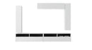 Parete Attrezzata Mobili Salotto con 3 Mobili Sospesi 2 Mobili Tv 278x41x205cm TFT  Boost Bianco