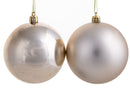 Set 6 Palle di Natale da Appendere Ø 15 cm in Plastica Champagne