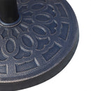 Base per Ombrellone da Giardino 12kg Rotonda in Resina Marrone Ø44x33 cm 